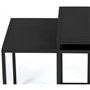 IDMarket - Lot de 2 Tables Basses gigognes Davis 40/45 en métal Noir Mat Design Industriel