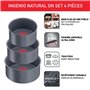 Tefal Ingenio Lot de 3 casseroles 16/18/20 cm + poignée amovible, Induction, Revêtement antiadhésif, Empilable, Compatible lave-