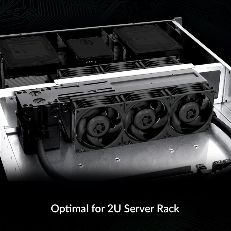 Image secondaire de ARCTIC S8038-7K - Ventilateur Serveur, 80x80x38 mm, 500-7000 RPM, régulé par PWM, connecteur 4 Broches, 12 V DC - Noir