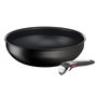Tefal Ingenio Poêle Wok 28 cm + poignée amovible, Induction, Revêtement antiadhésif, Indicateur démarrage de cuisson, Empilable,