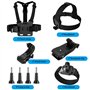 Compatibile Con GoPro 9-en-1 Accessoires Kit, Harnais de Poitrine, Fixation Harnais Tete Bandeau, Fixation Poignet, Fixation Cli