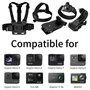 Compatibile Con GoPro 9-en-1 Accessoires Kit, Harnais de Poitrine, Fixation Harnais Tete Bandeau, Fixation Poignet, Fixation Cli