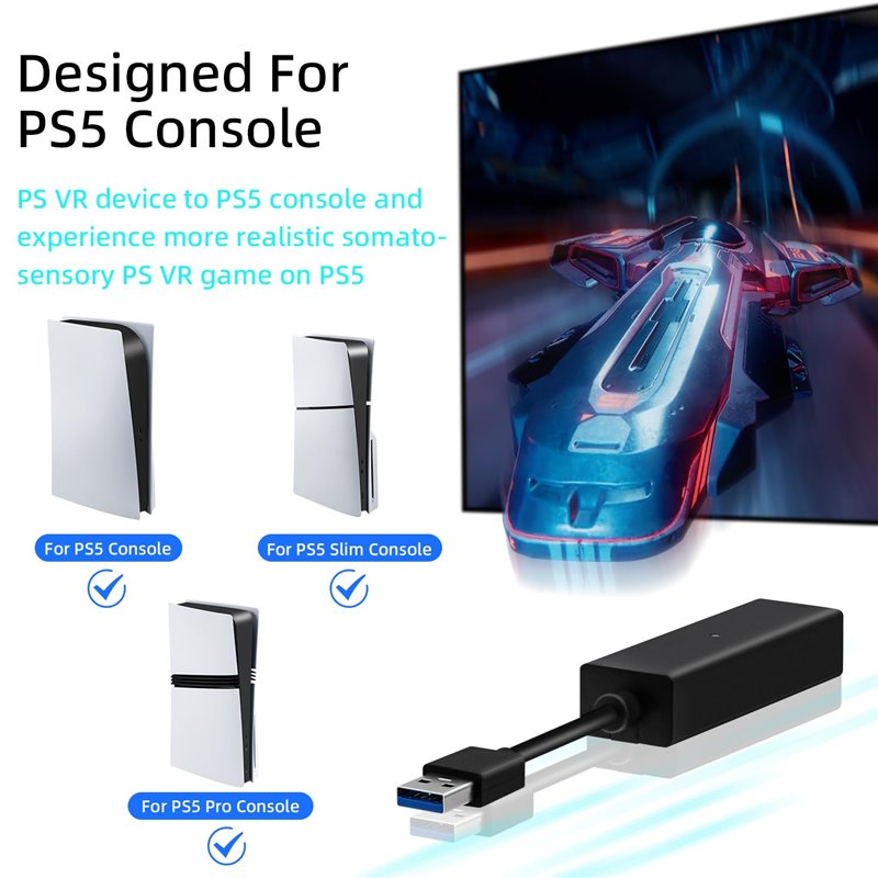 Image secondaire de Mcbazel Adaptateur pour PS5 Pro/PS5 Slim/PS5 VR de Caméra USB3.0, Convertisseur de Caméra pour PS4/PSVR vers Console pour PS5/PS