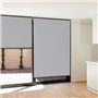 IDMarket - Lot de 3 Stores enrouleurs L.124 x H. 225 CM pour pergola Gris Clair