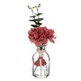 Atmosphera - Composition Florale en Vase Carmen H30 cm - Rouge Cerise