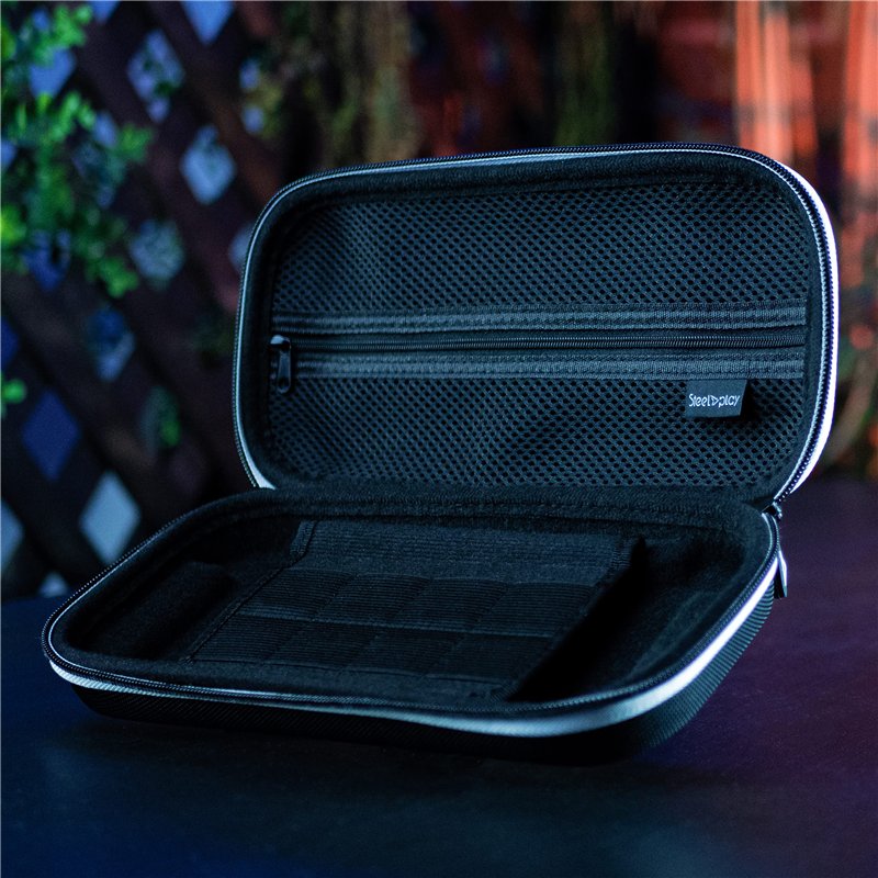 Image secondaire de Steelplay - Etui Rigide Compatible Switch/Switch Lite et OLED - Housse de Transport avec Poignée, Poche Zippée pour Accessoires 