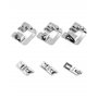 QWORK® 6 Pièces Pied de biche Machine a Coudre, 3 Pieds à Ourlet rouléétroit (3/4/6 mm), 3 Pieds presseurs à Ourlet roulé Large 