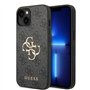 Guess CG Mobile Phone Case - Coque de téléphone pour iPhone 14 Plus en Gris 4G avec Grand Logo en métal Anti-Rayures - Coque Rig