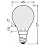 OSRAM Lampe LED dimmable Superstar avec un rendu des couleurs particulièrement élevé (CRI90), E14-base, verre dépoli ,Blanc chau
