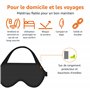Amazon Basics Masque de sommeil incurvé en véritable soie naturelle de mûrier avec sangle réglable, noir