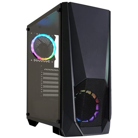 Xilence Xilent Blast X505.ARGB Gaming PC Case, 2X 120mm ARGB PWM Fan, ATX Midi Tower Case, Front Panel with Mesh Part for Good A