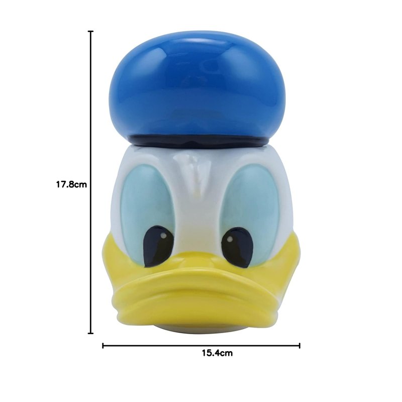 Image secondaire de Disney Mug en forme de Mickey et ses amis avec couvercle – Donald Duck – Tasse 3D cadeau – Tasse de bureau