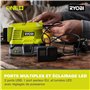 RYOBI - Mini-outil multifonction 4V - 5 000-25 000 tr/min - changement d'accessoires sans outil - Câble USB C - Livré avec 15 ac