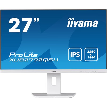 Ecran PC - IIYAMA Prolite XUB2792QSU-W5 - 27 WQHD - Dalle IPS - 5 ms - 75Hz - HDMI / DisplayPort / DVI / USB - Pied réglable