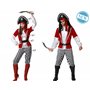 ATOSA déguisement pirate pantalon rayé noir et rouge blanc adulte XL