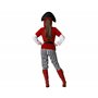 ATOSA déguisement pirate pantalon rayé noir et rouge blanc adulte XL