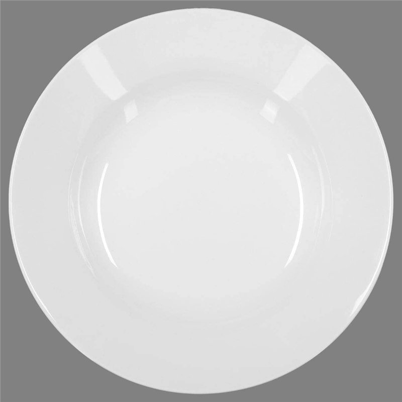 Lot De 6 Assiettes Creuses Rondes - D 20 Cm - Blanc