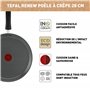 TEFAL Poêle à crêpe 28 cm, Crêpière induction, Revêtement céramique, Eco-conçue, Recyclée, Cuisson saine, Thermo-Signal, Fabriqu
