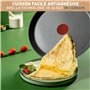 TEFAL Poêle à crêpe 28 cm, Crêpière induction, Revêtement céramique, Eco-conçue, Recyclée, Cuisson saine, Thermo-Signal, Fabriqu