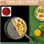 TEFAL Poêle à crêpe 28 cm, Crêpière induction, Revêtement céramique, Eco-conçue, Recyclée, Cuisson saine, Thermo-Signal, Fabriqu