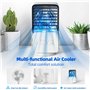 OMISOON Climatiseur Portable, Climatiseur Mobile Silencieux 4 en 1, 120° Oscillation, Refroidisseur d'air de 700 ml, 3 Vitesses,