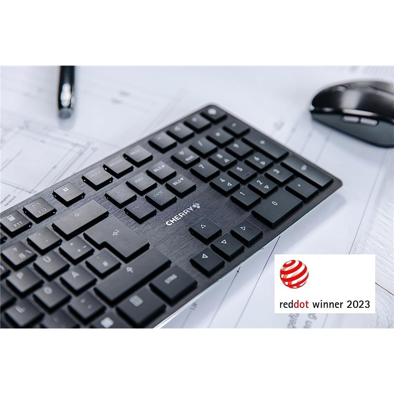 Image secondaire de CHERRY KW X ULP, Clavier mécanique haut de gamme ultra-plat, layout US International (QWERTY), clavier multi-appareils sans fil,