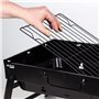 Barbecue portable rectangulaire pliable noir 50x30x23 cm Aktive
