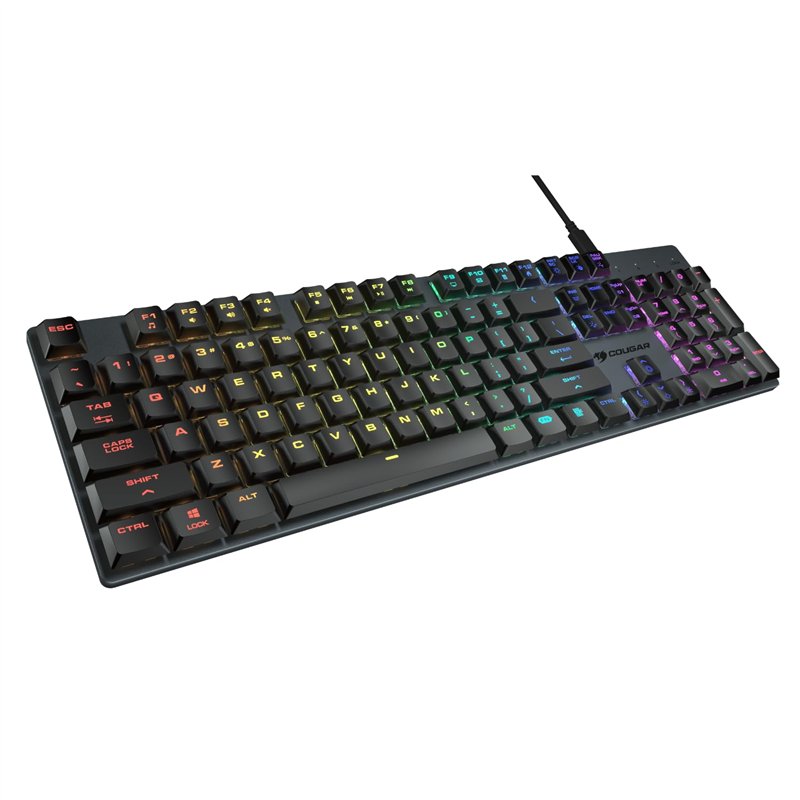 COUGAR GAMING | CLAVIER GAMING | CLAVIER GAMING LUXLIM MECANIQUE RGB RED SWITCH ALU NOIR - Commutateurs optiques-mécaniques - Ep