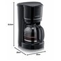 SEVERIN Cafetière Filtre, 900W, 1,4L, Jusqu'à 10 tasses, Système anti-goutte, Filtre permanent amovible, Plaque chauffante, Noir