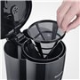 SEVERIN Cafetière Filtre, 900W, 1,4L, Jusqu'à 10 tasses, Système anti-goutte, Filtre permanent amovible, Plaque chauffante, Noir