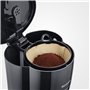SEVERIN Cafetière Filtre, 900W, 1,4L, Jusqu'à 10 tasses, Système anti-goutte, Filtre permanent amovible, Plaque chauffante, Noir