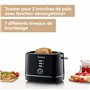 SEVERIN Grille-pain automatique 850 W, Toaster compact 2 fentes jusqu'à 2 tranches, Grille-pain électrique avec réglage du degré