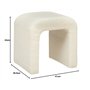 Atmosphera - Pouf Sevi en Bouclette 41x35cm Blanc