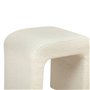 Atmosphera - Pouf Sevi en Bouclette 41x35cm Blanc