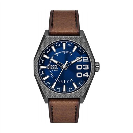 Diesel Montre Scraper à trois aiguilles, en acier inoxydable, couleur gris acier, pour homme, DZ2189