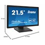 Iiyama Prolite T2234MSC-B1S Écran LED IPS Full HD 10 Points capacitif VGA HDMI DP 7H IP65 avec écran Tactile et Anti-Traces de D