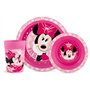 Lulabi DISNEY MINNIE MOUSE COSMO - Service de vaisselle pour les enfants - Mélamine incassable - 3 pièces