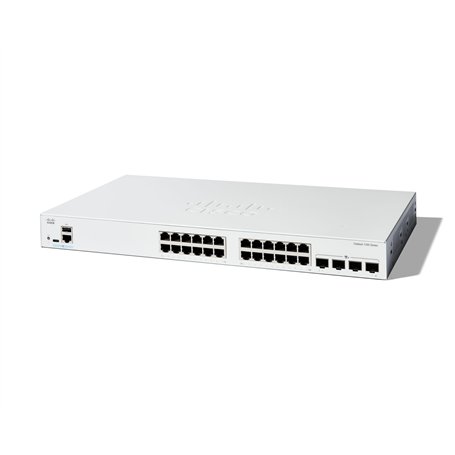 Cisco Commutateur administrable Cisco Catalyst 1300-24T-4X, 24 Ports GE, Ports SFP 4x10GE, Garantie limitée à Vie (C1300-24T-4X)
