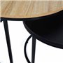 IDMarket - Lot de 2 Tables Basses gigognes Boston Rondes 54/70 Design Industriel