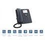 Snom D150 TéLéPhone VoIP SIP avec Fil Gris Ardoise - ÉCran LCD 2,8 Pouces, Switch Ethernet Gigabit, PoE Classe 1, 2 Comptes S