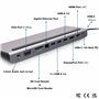 C2G Station d'accueil USB-C 10-en-1, Triple écran avec HDMI, DisplayPort, VGA, Ethernet, USB, Lecteur de Carte SD,