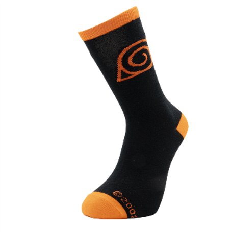 ABYSTYLE - NARUTO SHIPPUDEN - Chaussettes - Noir & Orange - Konoha