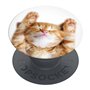 PopSockets | PopGrip | Support extensible et poignée pour smartphones et tablettes | Support de doigt Basic Snoozy Cat