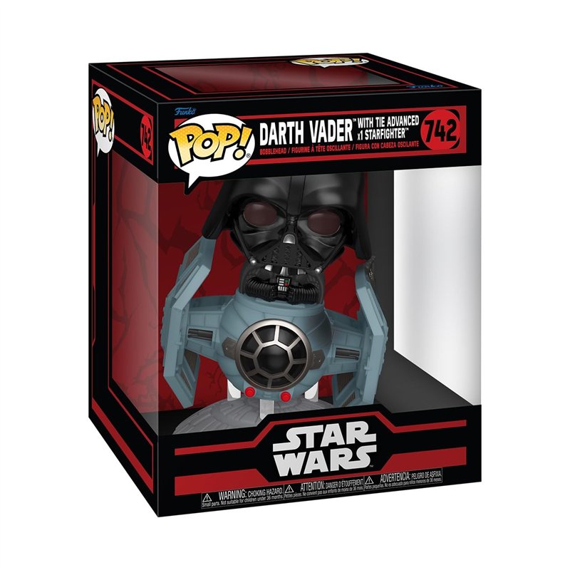 Funko Pop! Rides Deluxe: Star Wars Darkside - TIE Advanced X1 with Darth Vader - Dark Vador - Figurine en Vinyle à Collectionner