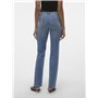 VERO MODA Jean Coupe Droite VMFLASH Taille Moyenne Straight Fit Jeans Medium Blue Denim S 30 Medium Blue Denim S / L30