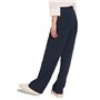 STREET ONE A377581 Pantalon Taille Haute, Bleu Foncé, 38W x 32L Femme