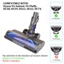 Tête de rechange pour aspirateur sans fil Dyson V6, DC58, DC59, DC61, DC62, DC74, turbine en forme de V avec phares pour sols du