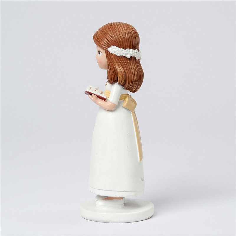 Image secondaire de Mopec Y60 Figurine pour gâteau Communion Fille Robe Blanche et Bible 13 cm, Multicolore, Normale