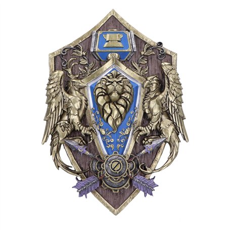 Nemesis Now World of Warcraft Alliance Plaque murale 30 cm Bleu Produit officiel World of Warcraft Décoration murale à suspendre