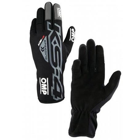 Ompracing Gants Omp Kart KS-4, Noir, Taille XL